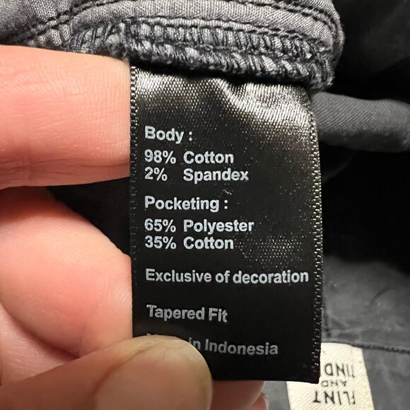 Flint & Tinder Pants Mens 33x30 Stretch Cotton Slim Fit Gray Khaki Jeans - Picture 6 of 10